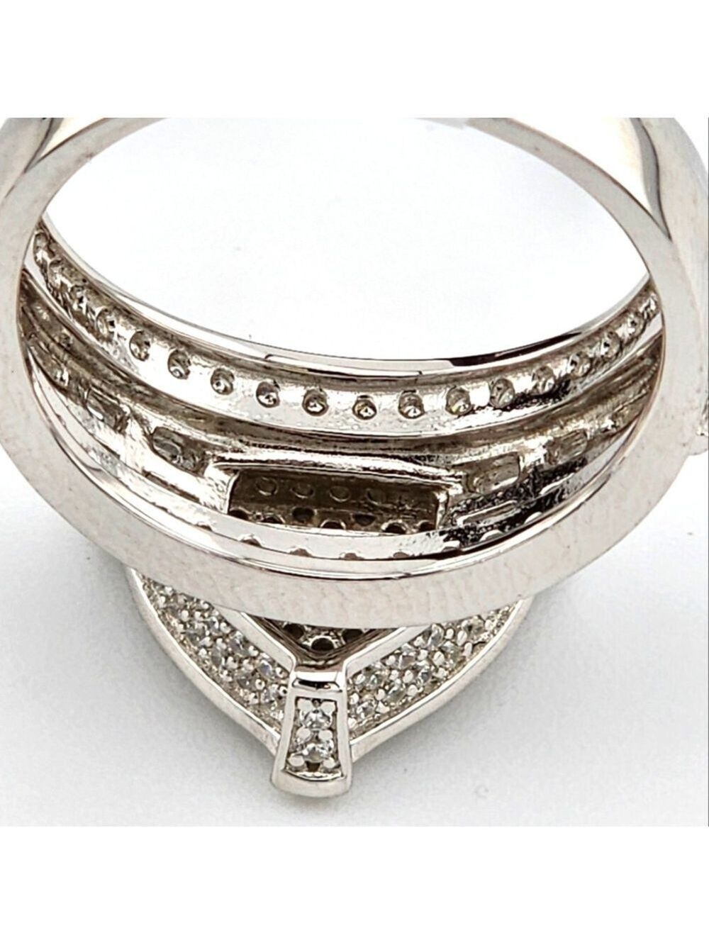 Sterling Silver 925 Heart Design CZ Ring – Brand New - Picture 13 of 15